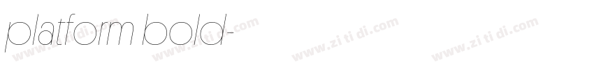 platform bold字体转换